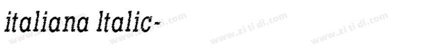 italiana ltalic字体转换